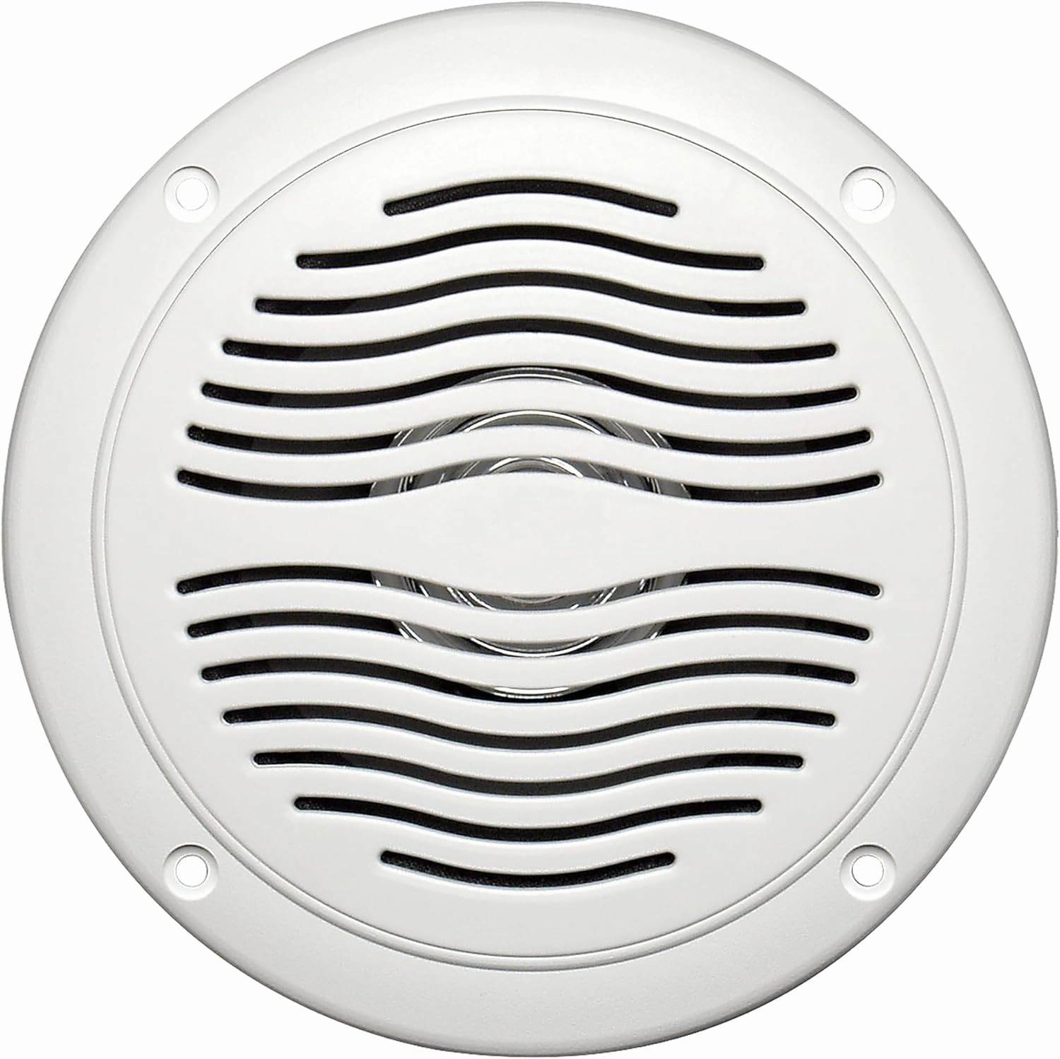 5-inch Water Resistant Outdoor Speakers, Dual Cone, 25W Peak Power, Marine and RV Compatible (White)