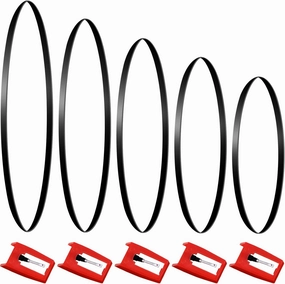 5 Pieces Turntable Belt with 5 Pieces Record Player Needle, Replacement Different Specifications Square Cassette Tape Machine Recorder Rubber Belt Diamond Stylus Replacement Needle for Turntable belt-drive turntable,vinyl record player,audiophile turntable