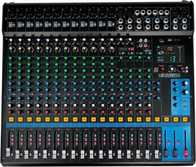 5Core DJ Audio Mixer 20 Channel Professional Stereo Sound Board w 256 digital effects USB Bluetooth 48V Phantom Power Consola De Audio for Studio Recording Podcasting DJ Show - MX 20CH XU mixer console,audio mixing desk,DJ console,