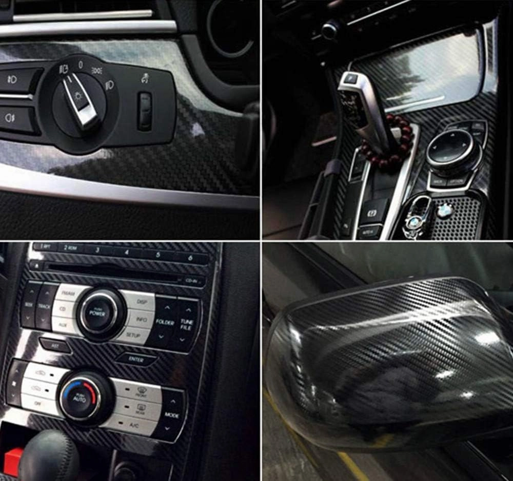 5D High Gloss Black Carbon Fiber Vinyl Bubble Free Air Release Car Wrap Film Automotive DIY Decals (120" x 48" / 10 FT x 4 FT) vinyl accessories,turntable parts,record player tools,