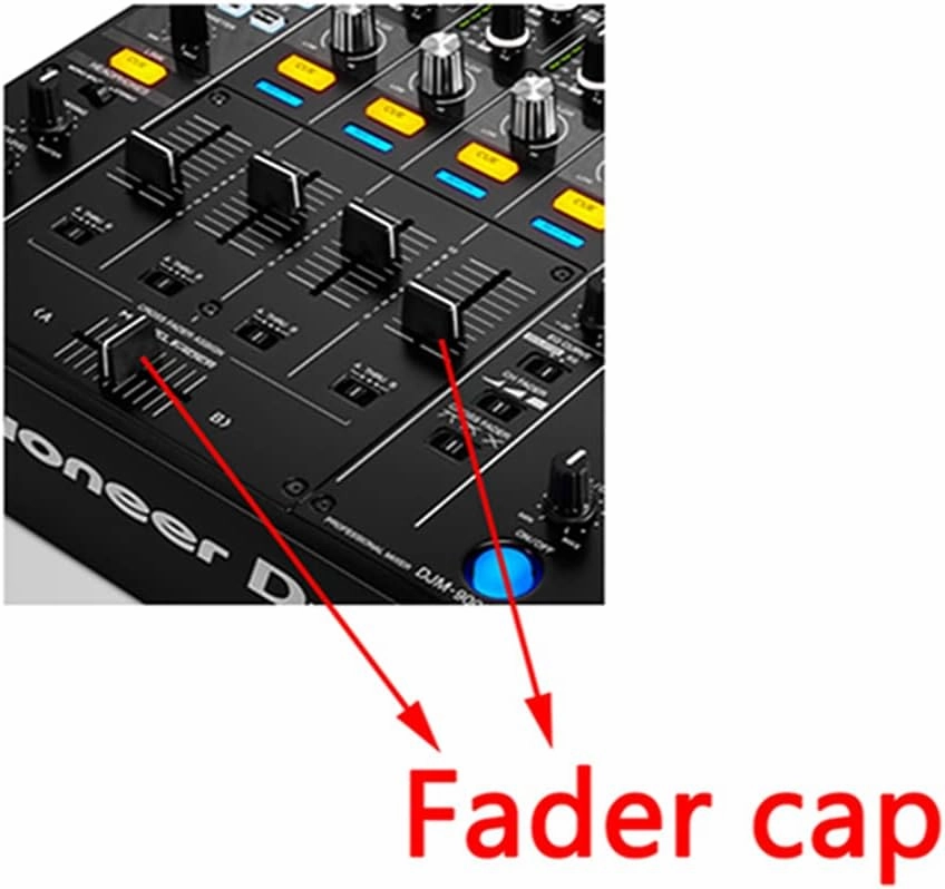 5pcs Fader Cap Fader Knobs Slider for DJ Mixer Console Pioneer DJM 350 400 500 700 750 800 850 900NEXUS 900SRT 900NXS2 2000 2000nexus (Black Hat)