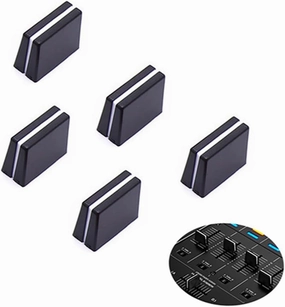 5pcs Fader Cap Fader Knobs Slider for DJ Mixer Console Pioneer DJM 350 400 500 700 750 800 850 900NEXUS 900SRT 900NXS2 2000 2000nexus (Black Hat) mixer console,audio mixing desk,DJ console,