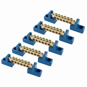 5pcs Terminal Bus Bar, 6 Position Brass Wire Terminal Block for Car Boat Marine, Bridge Design 6 * 9 Type Ground Distribution Block,Blue wireless audio bridge,Bluetooth transmitter,WiFi audio link,