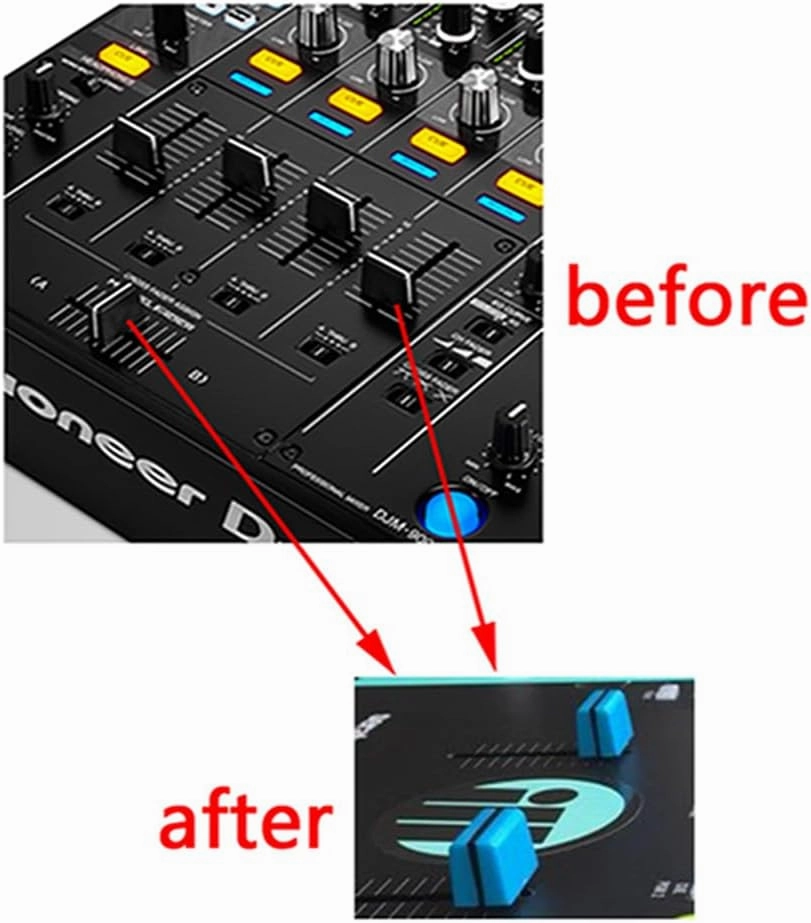 5pcs Universal Fader Knobs Replacement Fader Cap Slider for DJ Controller Mixer Console Pioneer Pioneer DJMDDJXDJ, Denon Numark AKAI RANE VESTAX (Universal Blue Hats)