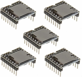 5PCS YX5200 DFPlayer Mini MP3 Player Module MP3 Voice Decode Board Supporting TF Card U-Disk IO/Serial Port/AD for Arduino network audio player,digital streamer,audio file player,