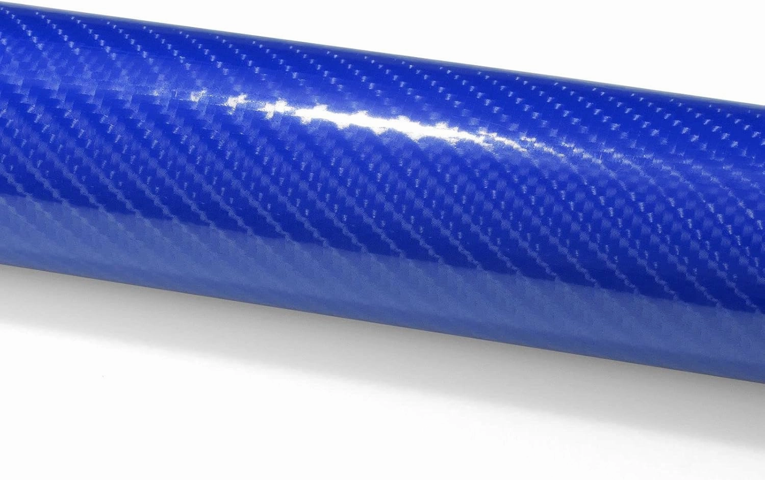 60"x84" (5FTx7FT) Intense Blue 7D Carbon Fiber Textured High Gloss Vinyl Wrap Auto Car Sticker Decal Film Sheet Bubble Free Air Release Technology with Tool Kit