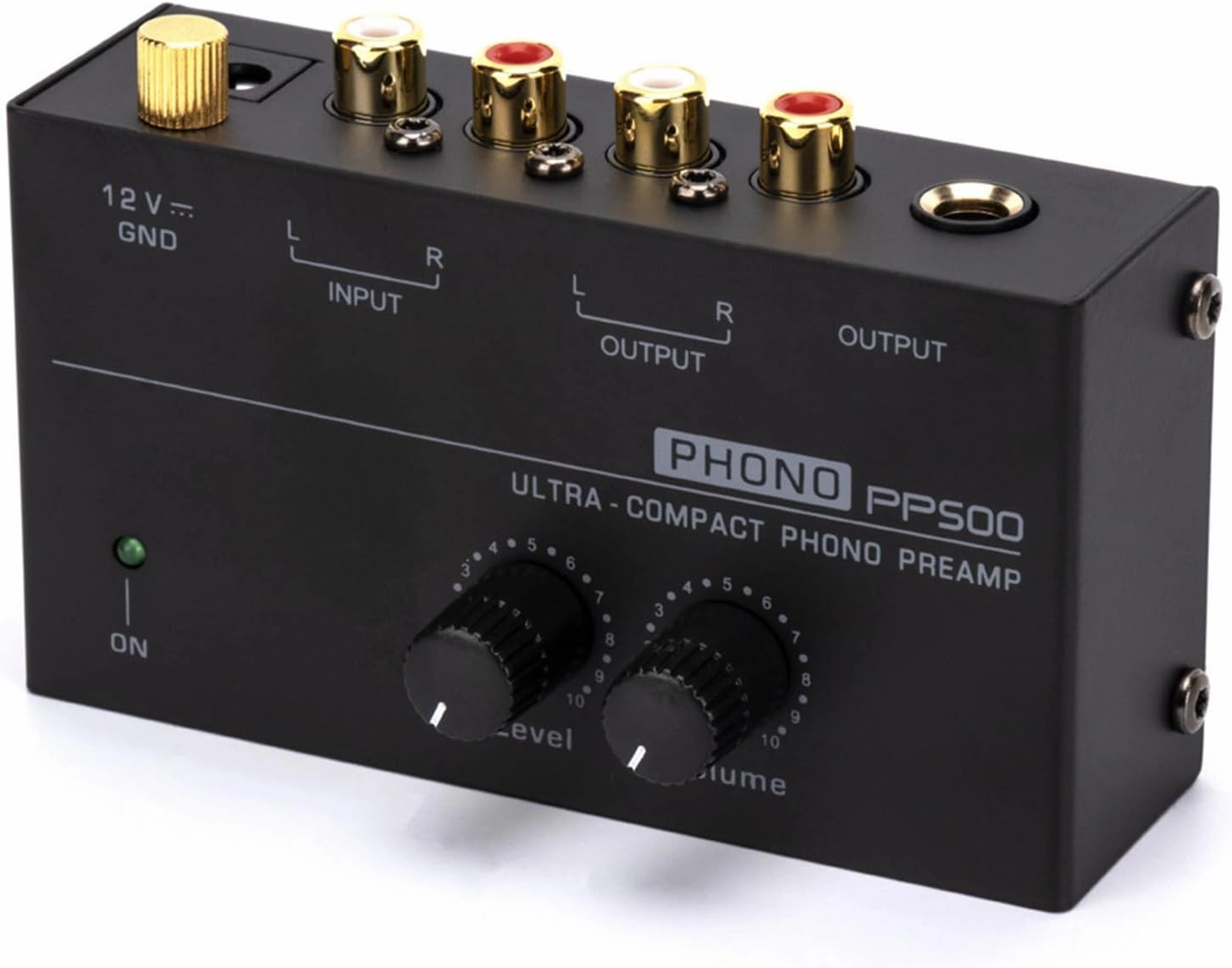 6.35mm TRS or 2RCA Audio Headphones Phono Preamp Amplifier Splitter 1 in 2 Out, Phono Stereo RCA in, 2 Channel 6.35mm TRS or 2RCA 3.5mm External Audio Headphone Amplifier Speakers. phono preamp,turntable amplifier,record player preamp,