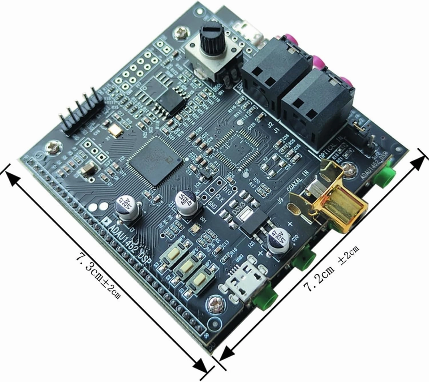 6 inputs and 8 outputs decoding Board Audio and Video Development Board ADAU1452 DSP CS42448 Audio Module 48-192 Sampling Rate w(ADAU1452 DSP)