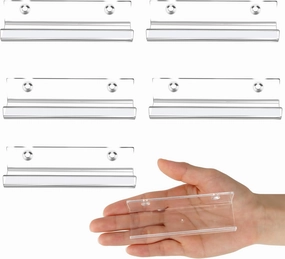 6 Pack Clear Vinyl Record Shelf Wall Mount Acrylic Album Display Holder Storage Hanger CD Floating Shelf for Home Office, 4 Inch vinyl storage,record holder,LP organizer,