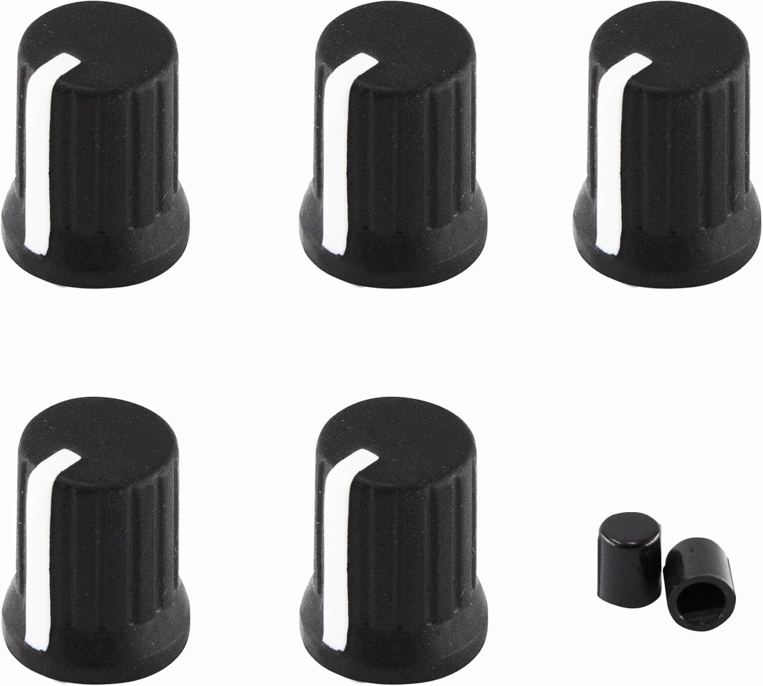 6mm D Shaft Rubber Potentiometer Control Knobs, Pioneer knob DJM Mixer Volume EQ Knob for Electric Guitar DJ Controller Mixer Console Volume Tone Knobs, 5pcs, Black mixer console,audio mixing desk,DJ console,