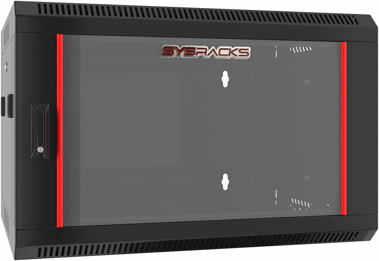 6U - Server Rack - Wall Mount Rack - Locking Cabinet for Network - Electronics - Security - Audio - Video - AV Equipment - Data Rack - 24-Inch Depth Server Cabinet