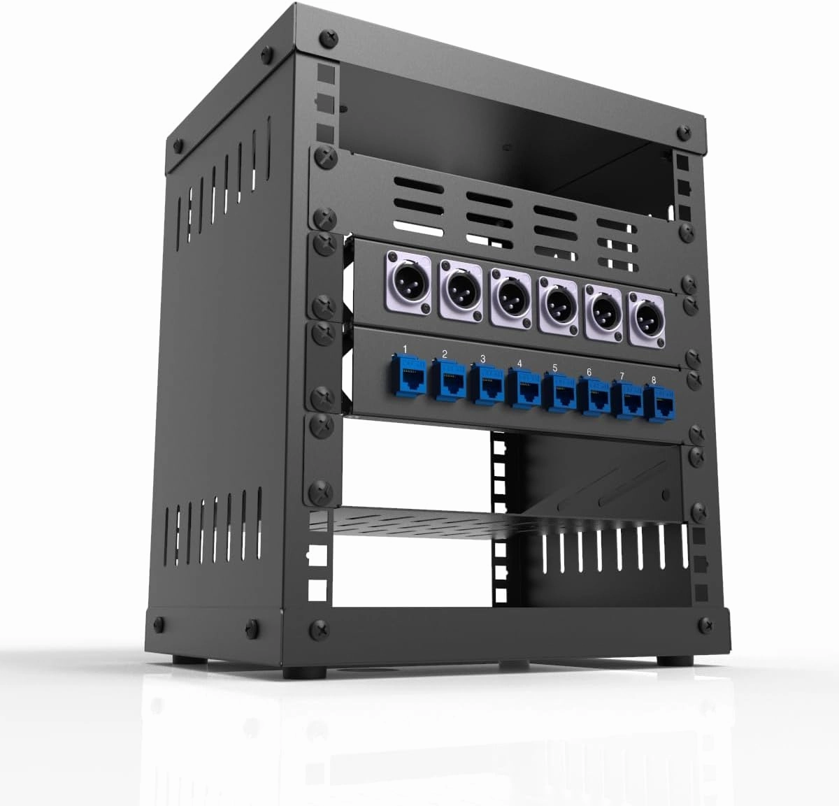 6U Small Network Cabinet-10 inch Server Rack for 10 Server, Network, Audio and Video Equipments at Home or Office (6U)