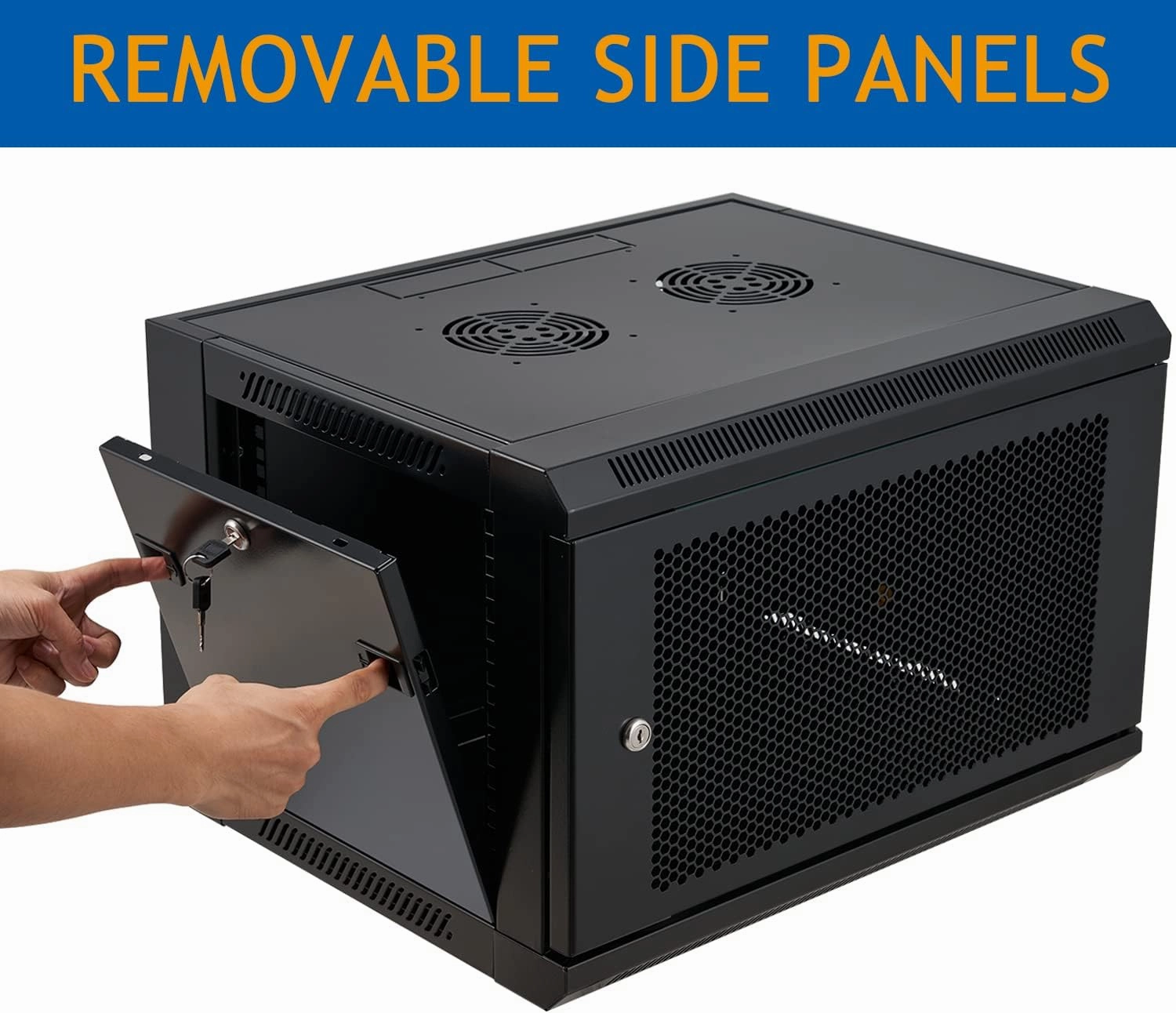 6U Wall Mount Server Cabinet Network Rack Vented Enclosure Locking Door