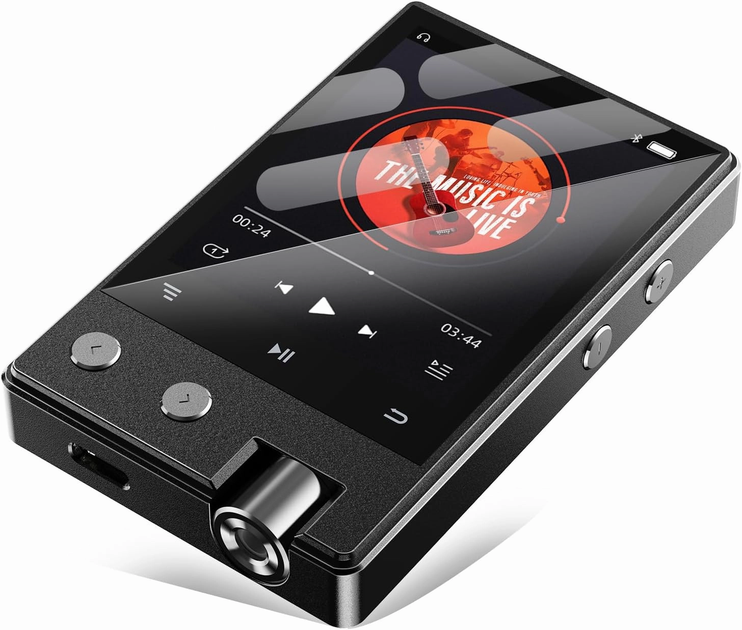 72GB HiFi MP3 Player with Bluetooth, Lossless DSD/FLAC Digital Audio Music Player Portable, DSD256/128/64 Supported, Portable 2.4" IPS Screen, 64GB Micro SD Card Included, Support Up to 256GB hi-res portable player,digital audio player,DAP lossless,