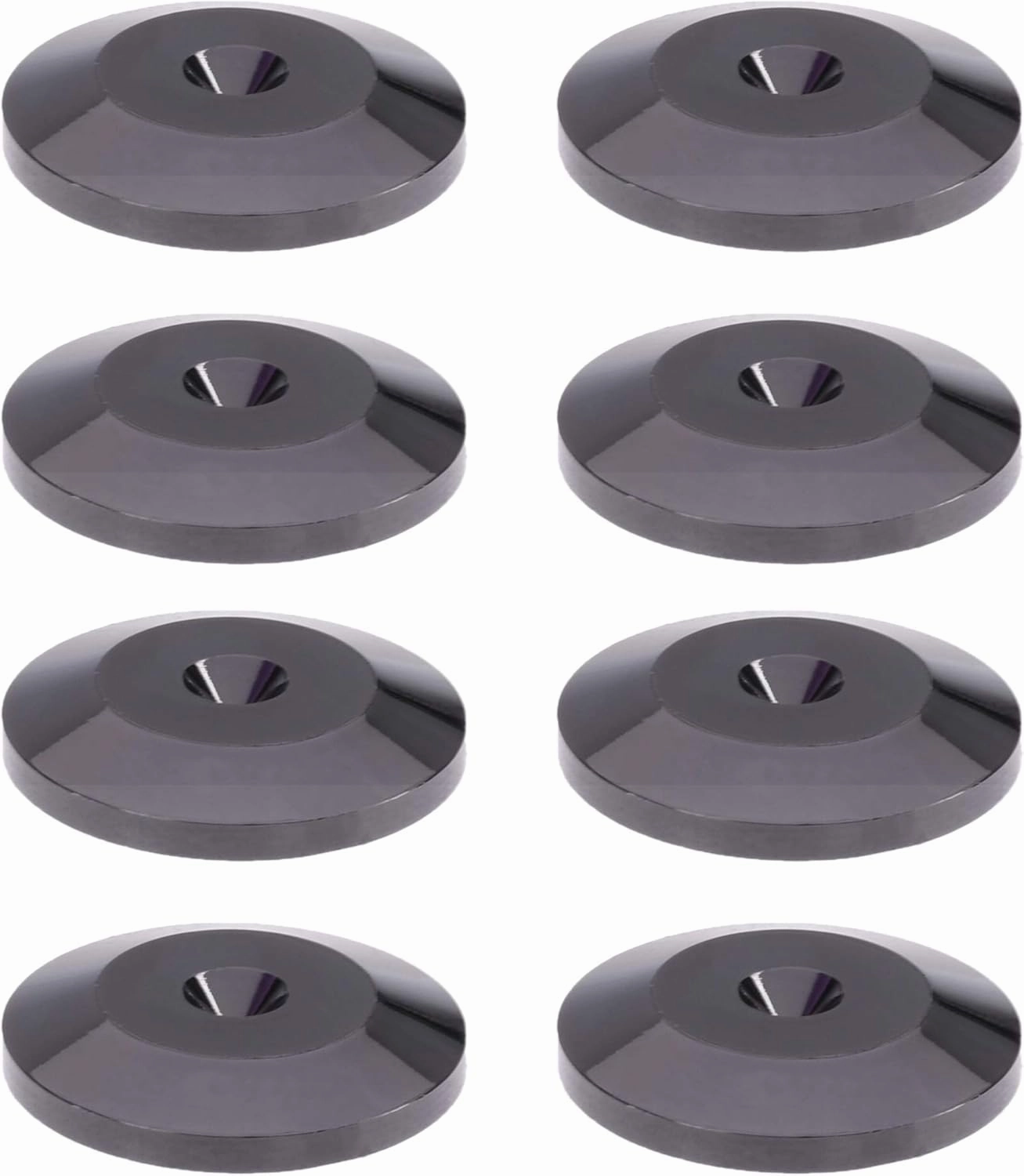 8 Pack of Black 24K Nickel Plated Speaker Spikes Pads Mats 5x25mm Isolation Stand Foot Cone Base isolation pads,speaker feet,vibration dampeners,
