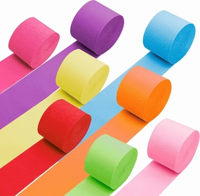 8 Rolls 656ft Rainbow Crepe Paper Streamers Colorful Party Streamers for Party, Classroom, Wedding, Birthday, Baby Shower, Home Decoration network streamer,wireless audio player,Wi-Fi music streamer,