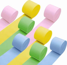 8 Rolls Crepe Paper Streamers Easter Decorations Pink Blue Green Yellow Craft Birthday Party Streamers Spring Themed Party Favors Supplies network streamer,wireless audio player,Wi-Fi music streamer,
