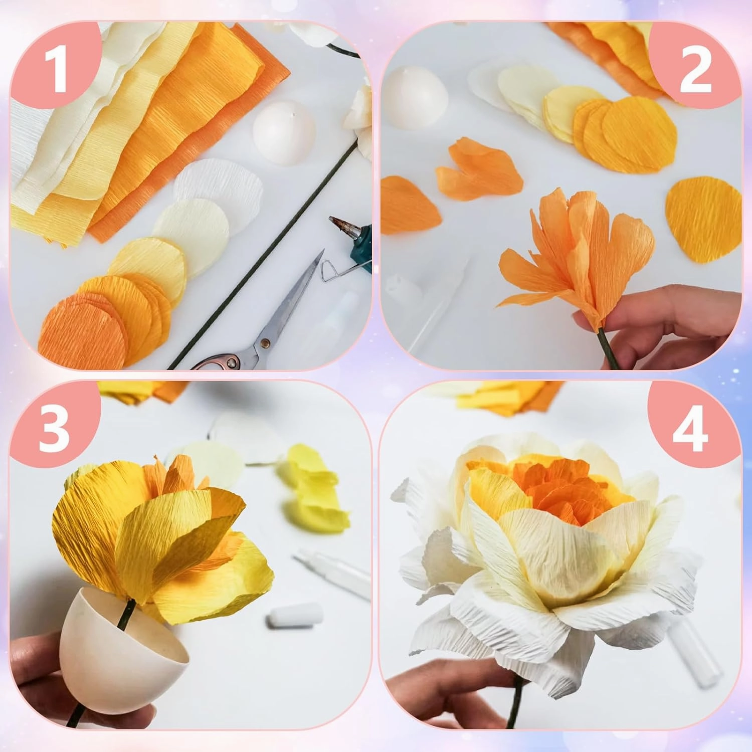 8Rolls Pastel Crepe Paper Streamers - 656Ft Rainbow Party Decorations for Birthday, Wedding, Bridal, Baby Shower, New Year, Christmas, Engagement Parties & Craft Supplies