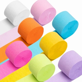 8Rolls Pastel Crepe Paper Streamers - 656Ft Rainbow Party Decorations for Birthday, Wedding, Bridal, Baby Shower, New Year, Christmas, Engagement Parties & Craft Supplies network streamer,wireless audio player,Wi-Fi music streamer,