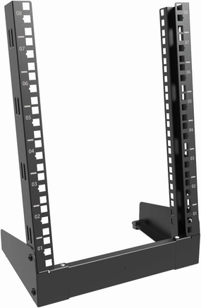 8U Small Desktop Network Rack, 10 inch Mini Open Frame Desktop Cabinet for 10 inch Network, Servers, Audio, Video and Studio Equipment Free Standing Home Office Rack (8U) audio rack,hi-fi component stand,media shelf,