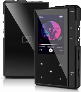 96GB MP3 Player with Bluetooth 5.0, Phinistec Z6 Digital Audio Player with Loud Speaker, 2.4'' IPS Super Battery Life Music Player with FM Radio, E-Book, Music Alarm Support up to 256GB hi-res portable player,digital audio player,DAP lossless,