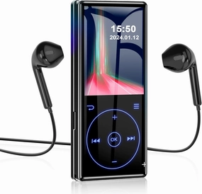 96GB MP3 Player with Bluetooth 5.0: Portable Lossless Sound Music Player with HD Speaker,2.4" Screen Voice Recorder,FM Radio,Touch Buttons,Support up to 64GB for Sport(Earphones&64GB TF Card Included) speaker stands,monitor stands,floor speaker ho