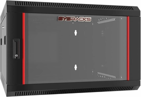 9U - Server Rack - Wall Mount Rack - Locking Cabinet for Network - Electronics - Security - Audio - Video - AV Equipment - Data Rack - 24-Inch Depth Server Cabinet audio rack,hi-fi component stand,media shelf,