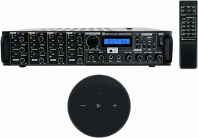 (1) Rockville Home Matrix 4 Zone 8 Channel 600w Multi Room/Source Receiver/Amplifier Bundle with (1) Rockville Mini WiFi Music Player Wireless Audio Streaming Multiroom Stereo Receiver (2 Items) network audio player,digital streamer,audio file player,