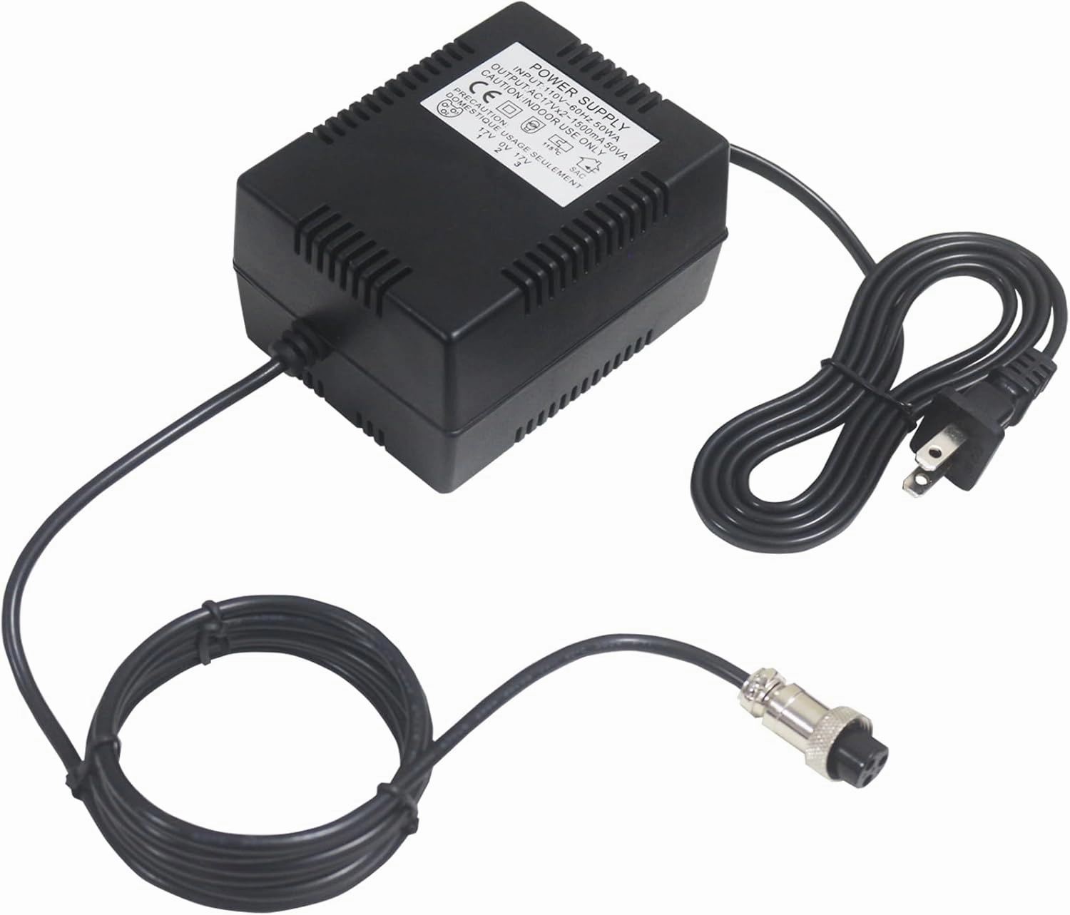 AC17VX2 Mixer Console Power Supply 3 pin High-Power Mixer Power Supply Mixing Console ac Adapter for Yamaha F4/F7/6FX/MG82X/MG10U/MG10xuf/MG16/MX1804X and Other 10-Channel or Above Mixing Consoles mixer console,audio mixing desk,DJ console,