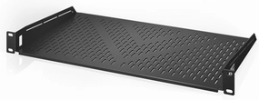 AC Infinity Vented Cantilever 1U Universal Rack Shelf, 10" Deep, for 19 Equipment Racks. Heavy-Duty 2.4mm Cold Rolled Steel, 60lbs Capacity audio rack,hi-fi component stand,media shelf,