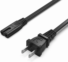 AC Power Cord Cable Fit for Sony PS5 PS4 PS3 Slim PlayStation 5 4 3, Xbox Series X/S, Xbox One X/S, TV, Printer Universal 2 Prong Supply Replacement - (ETL Listed Cable) power cord,hi-fi power cable,AC power lead,