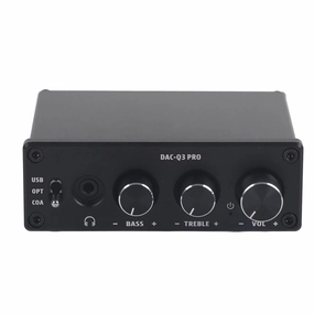 AC PRO HiFi DAC Decoder with Headphone Amplifier and Sound Control, USB, Coax, and Fiber Input (Black) DAC,USB audio converter,digital to analog converter,
