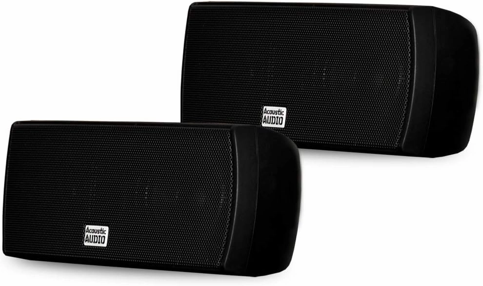 Acoustic Audio AA32CB Mountable Indoor Speaker Pair 600 Watts Black Bookshelf AA32CB-PR bookshelf speakers,compact stereo speakers,hi-fi shelf speakers,