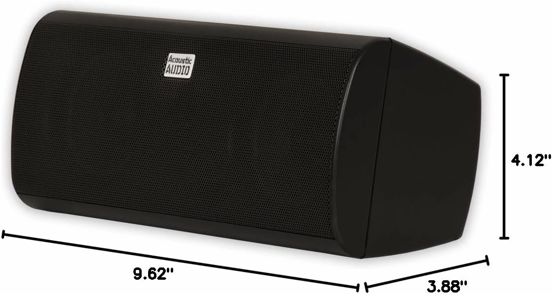 Acoustic Audio by Goldwood Acoustic Audio AA35CB Indoor Center 3 Way Speaker 400 Watts Black Bookshelf, 3-Inch