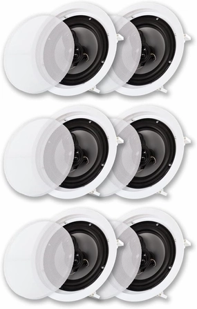 Acoustic Audio CS-IC83 in Ceiling 8" Speaker 3 Pair Pack 3 Way Home Theater 2100 Watt soundbar,TV speaker bar,home theater soundbar,