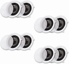 Acoustic Audio CS-IC83 in Ceiling 8" Speaker 4 Pair Pack 3 Way Home Theater 2800 Watt soundbar,TV speaker bar,home theater soundbar,