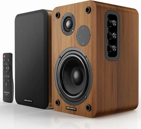 Active Bookshelf Speakers 36W RMS - BT 5.4 Wireless Speaker with 5 Inch Woofer, Silk Dome Tweeter PC Speakers - USB Digital Audio Studio Monitors Bass & Treble Adjust AUX Input for Record Player TV bookshelf speakers,compact stereo speakers,hi-fi shelf