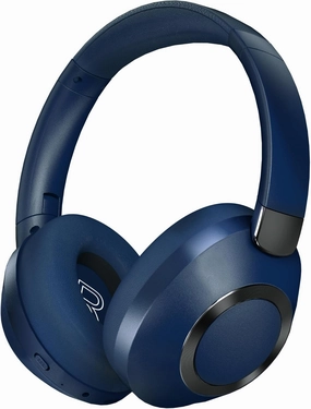 Active Noise Cancelling Bluetooth Over-Ear Wireless Headphones - 100H Playtime, Deep Bass, Travel (Blue) over-ear headphones,closed back headphones,wireless studio cans,
