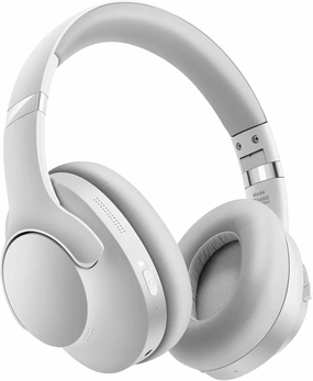 Active Noise Cancelling Headphones Bluetooth Over Ear, 50 Hours Playtime, Bluetooth 5.4 Headphones Wireless, Music & Gaming Headset with Mic, HiFi Stereo, Deep Bass, Soft Earpads for Gym - Grey over-ear headphones,closed back headphones,wireless studio