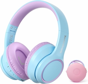 Active Noise Cancelling Headphones for Kids, 60H Playtime,Purple Wireless Bluetooth Over-Ear Headset Built-in Microphone for Home/School/Travel/Party - Includes Portable Case noise cancelling headphones,ANC headphones,travel headphones,