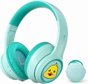 Active Noise Cancelling Kids Headphones, 60H Playtime, Wireless Bluetooth Over-Ear Headset, Built-in Microphone for Home/School/Travel/Party - Includes Portable Case noise cancelling headphones,ANC headphones,travel headphones,