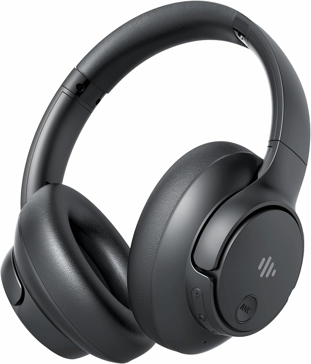Active Noise Cancelling Wireless Over Ear Bluetooth Headphones with Microphone, Transparency Mode, 70H Playtime, Hi-Res Audio, Deep Bass, Bluetooth 5.3, Lightweight Design, Black over-ear headphones,closed back headphones,wireless studio cans,