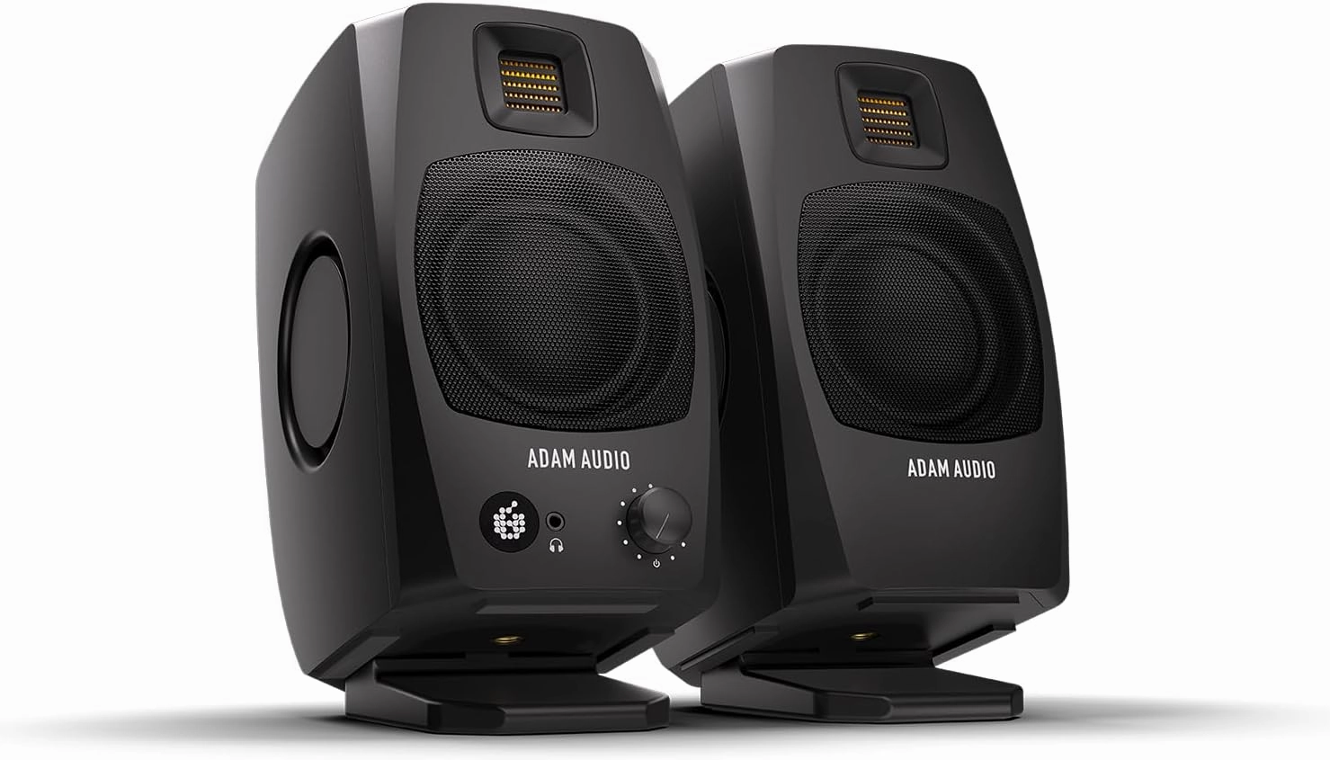 ADAM Audio D3V Active Desktop Monitoring System with USB-C Connection (Pair, Black) studio monitors,nearfield speakers,mixing reference monitors,