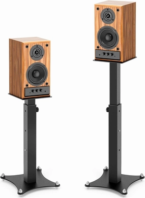 Adjustable Bookshelf Speaker Stands Pair, 20-27.5 Inch All-Metal Heavy Duty Holds 100lbs Universal for Surround Sound with Cable Management bookshelf speakers,compact stereo speakers,hi-fi shelf speakers,