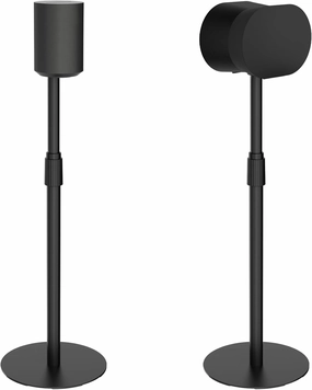 Adjustable Height Speaker Stands Compatible with SONOS Era 300 and Era 100, Height Adjustable up to 42.6'', Floor Stands with Cable Management, Speaker Mount, Black, 2 Pack (Pair) speaker stands,monitor stands,floor speaker holders,