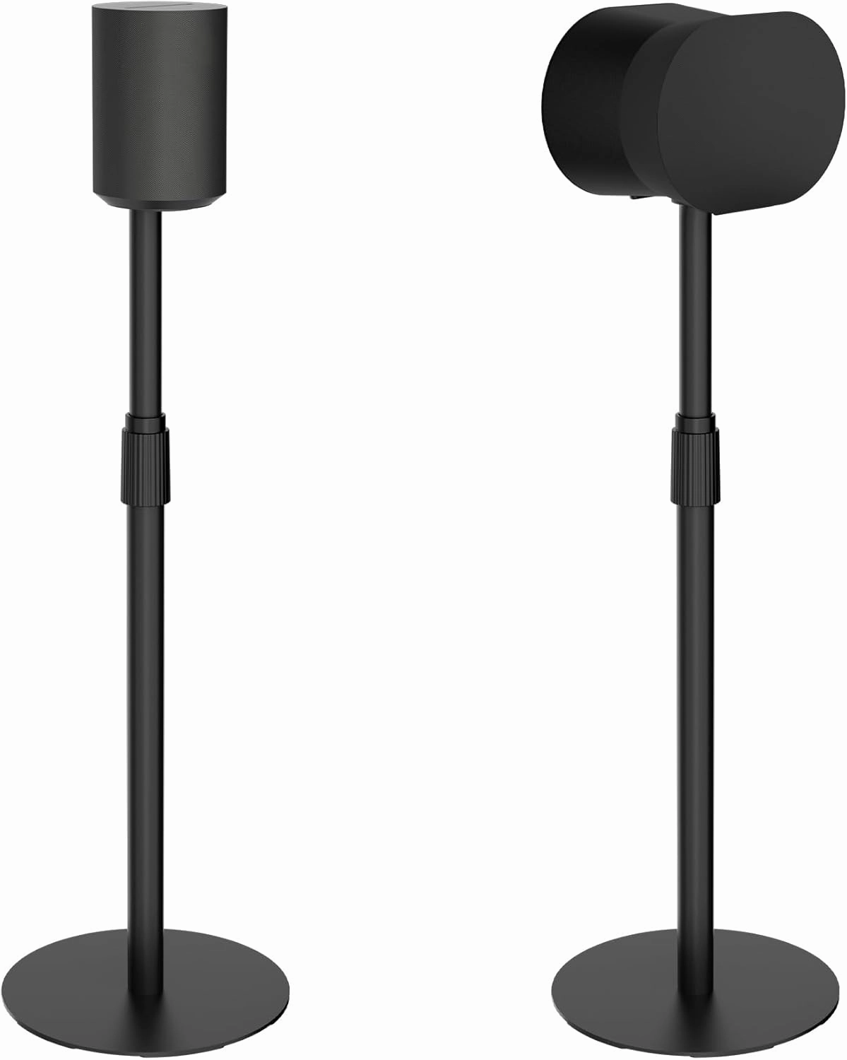 Adjustable Height Speaker Stands Compatible with SONOS Era 300 and Era 100, Height Adjustable up to 42.6'', Floor Stands with Cable Management, Speaker Mount, Black, 2 Pack (Pair) speaker stands,monitor stands,floor speaker holders,