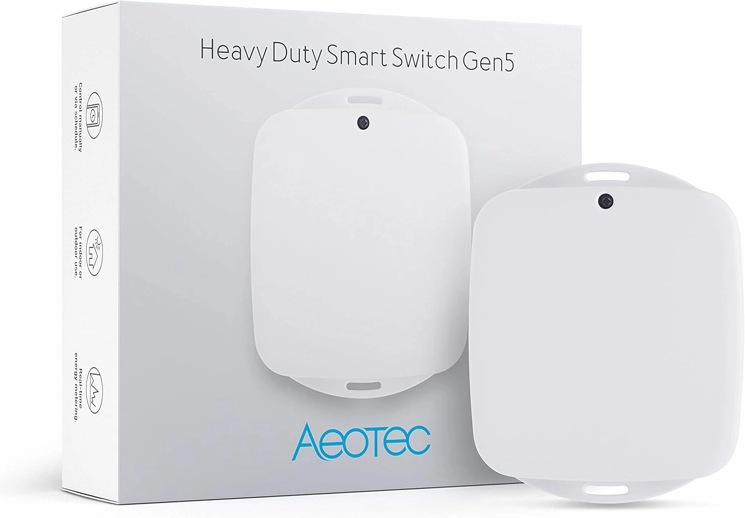 Aeotec Heavy Duty Smart Switch, Z-Wave Plus Home Security ON/OFF controller, 40 amps record electricity consumption smart audio hub,voice control speaker,Alexa compatible audio,