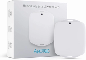 Aeotec Heavy Duty Smart Switch, Z-Wave Plus Home Security ON/OFF controller, 40 amps record electricity consumption smart audio hub,voice control speaker,Alexa compatible audio,