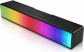 AFK Computer Speakers, Computer Sound Bar with RGB Lights, USB Powered PC Speakers with Stereo Sound, Bluetooth 5.1 and 3.5mm Aux-in,Gaming Speakers for Desktop soundbar,TV speaker bar,home theater soundbar,
