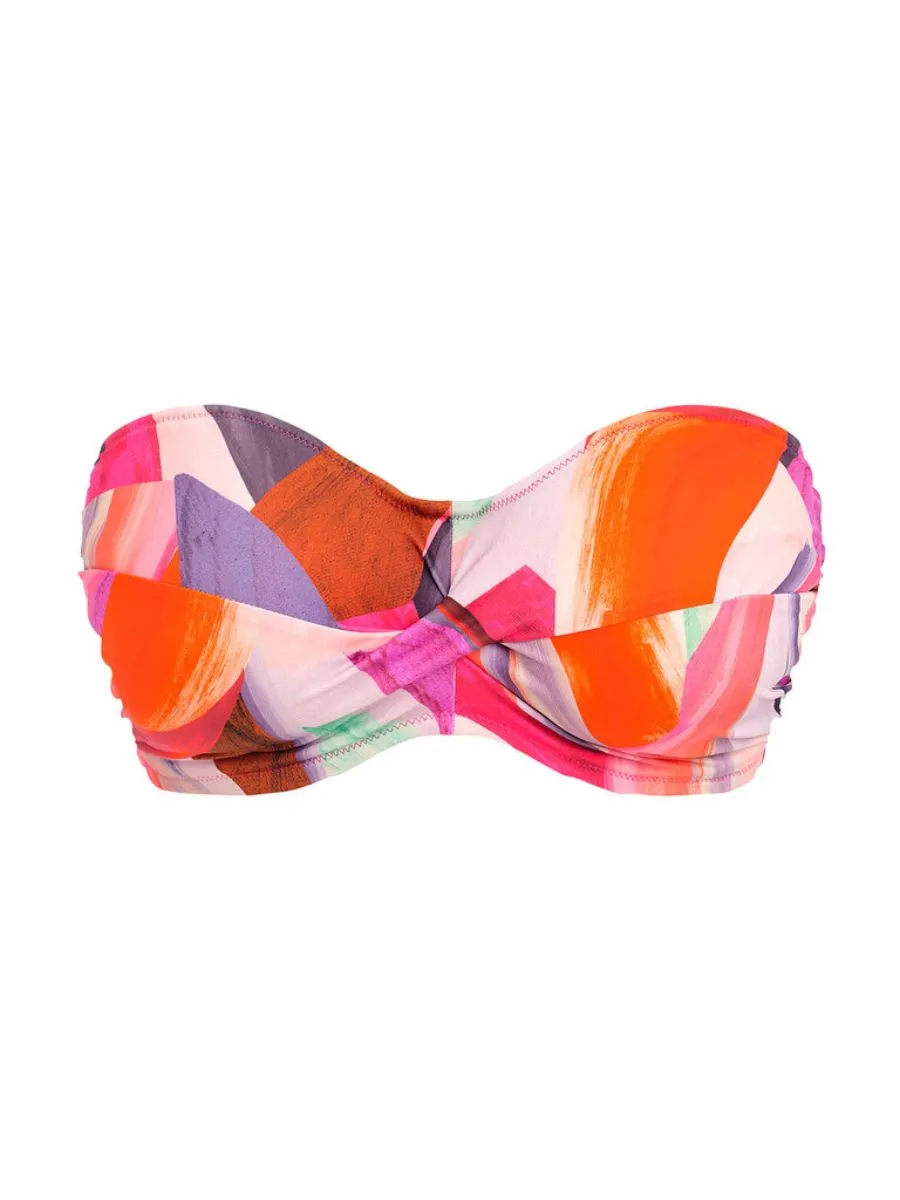 Aguada Beach Bandeau Bikini Top - Sunrise